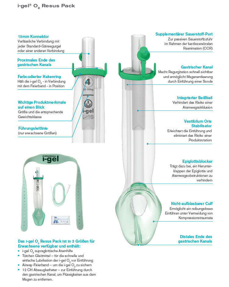 INTERSURGICAL i-gel O2 Resus Pack