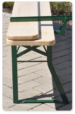 Biertischgarnitur 60 cm breit mit Lehne